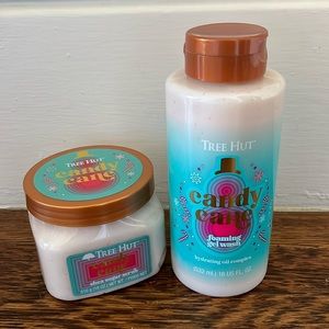 Tree Hut/Candy Cane Sets:shea sugar scrub,gel wash